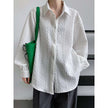 WELLTH HOUSE Embossed Loose Lapel Shirt Coat Men - Wellth House