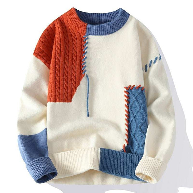 WELLTH HOUSE Men's Colorblock Pullover Knit Sweater - Wellth House