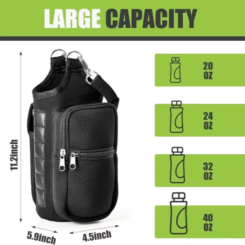 WELLTH HOUSE Magnetic Gym Water Bottle Holder Bag - Wellth House