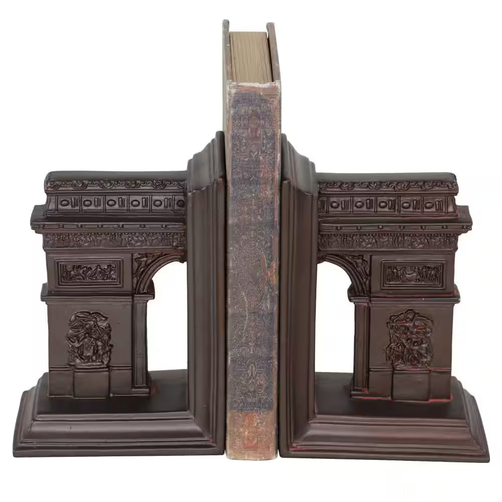 Dark Brown Arc De Triomphe Bookends