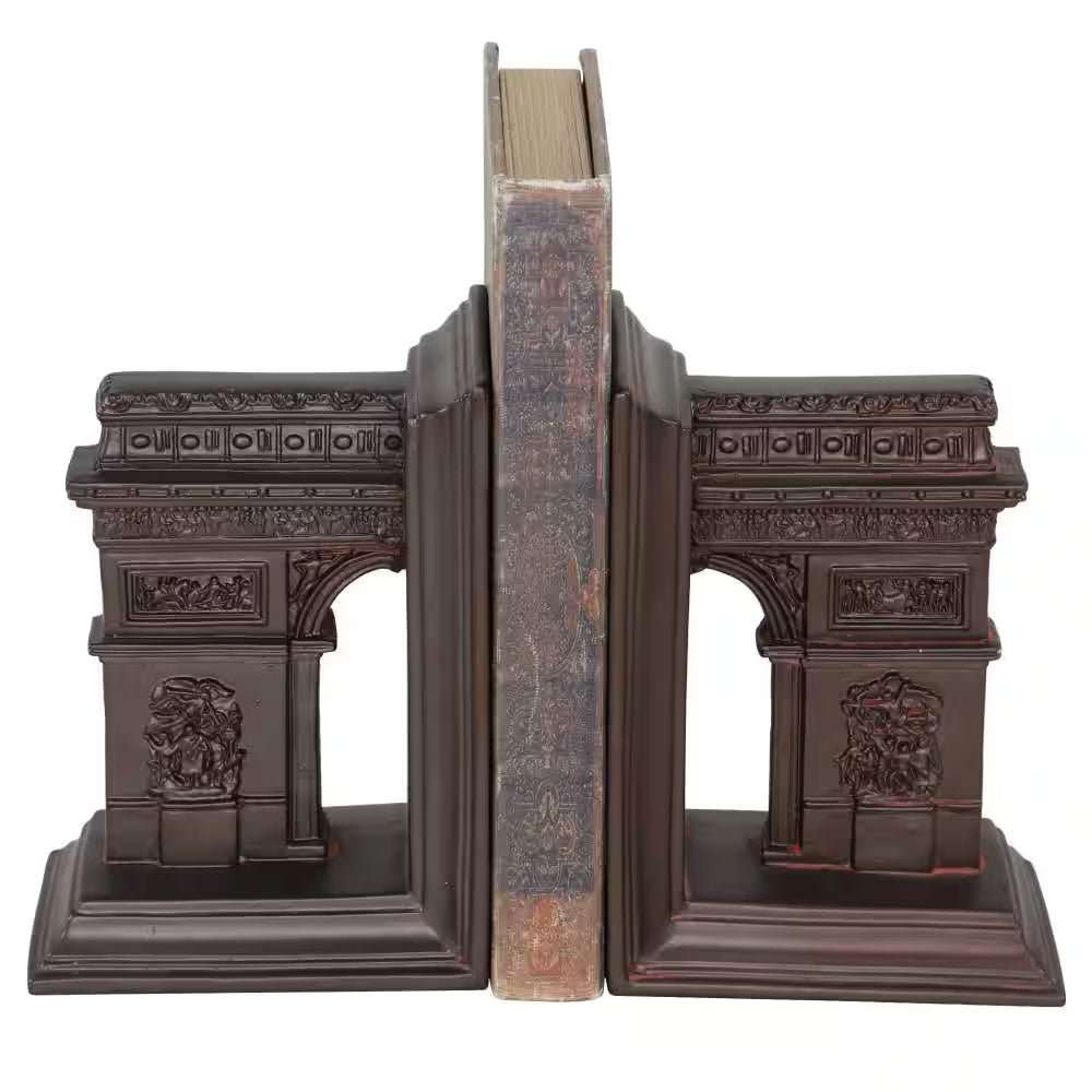 WELLTH HOUSE Dark Brown Arc De Triomphe Bookends - Wellth House