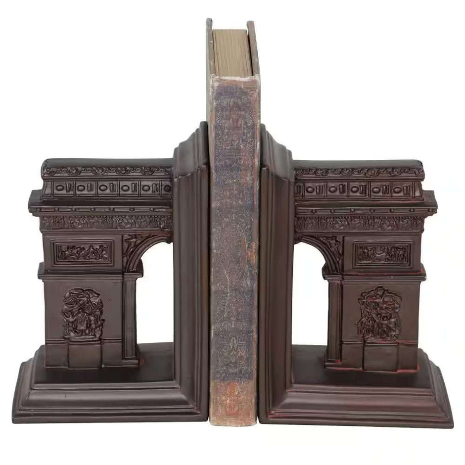 WELLTH HOUSE Dark Brown Arc De Triomphe Bookends - Wellth House
