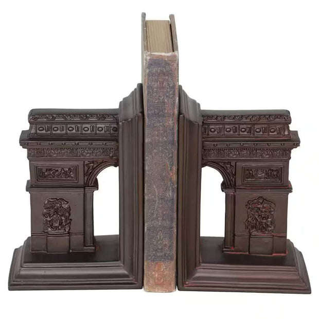 WELLTH HOUSE Dark Brown Arc De Triomphe Bookends - Wellth House