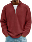 WELLTH HOUSE Men's Corduroy Zipper Collar Sweatshirt - Wellth House