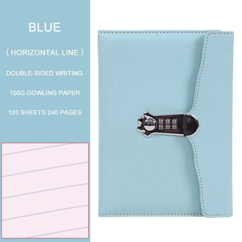 WELLTH HOUSE Diary Cipher Book With Lock - Wellth House