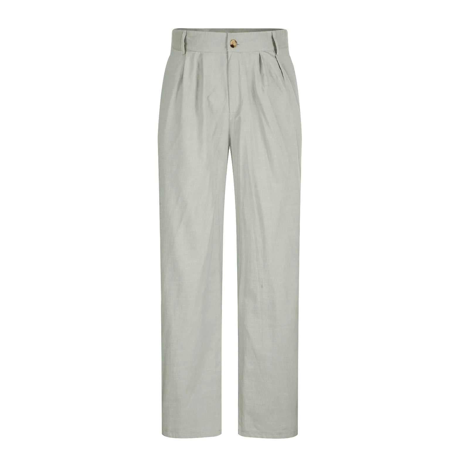 WELLTH HOUSE Men's Linen Blend Straight Leg Office Pants - Wellth House