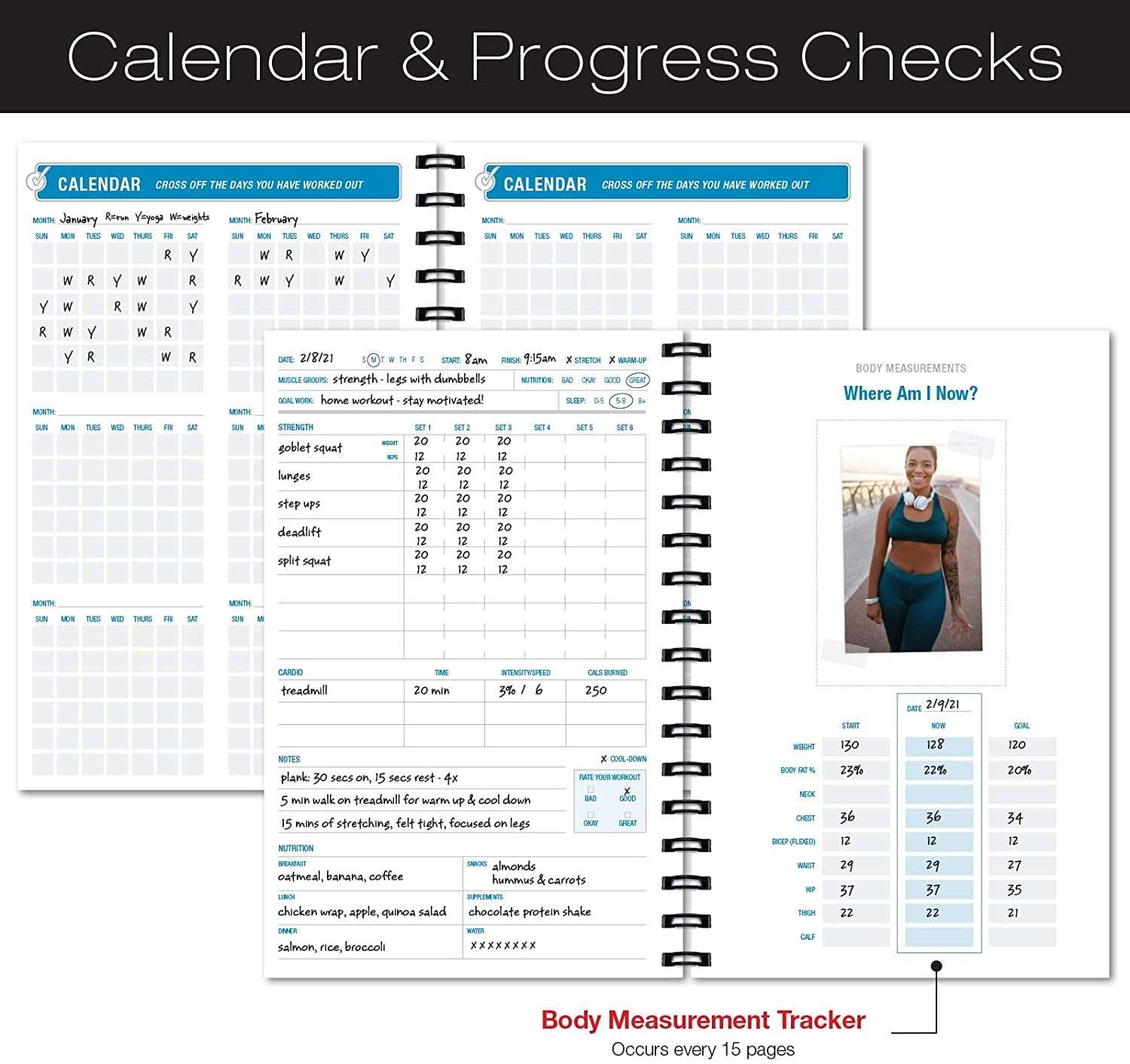 WELLTH HOUSE Workout Fitness Journal Planner - Wellth House