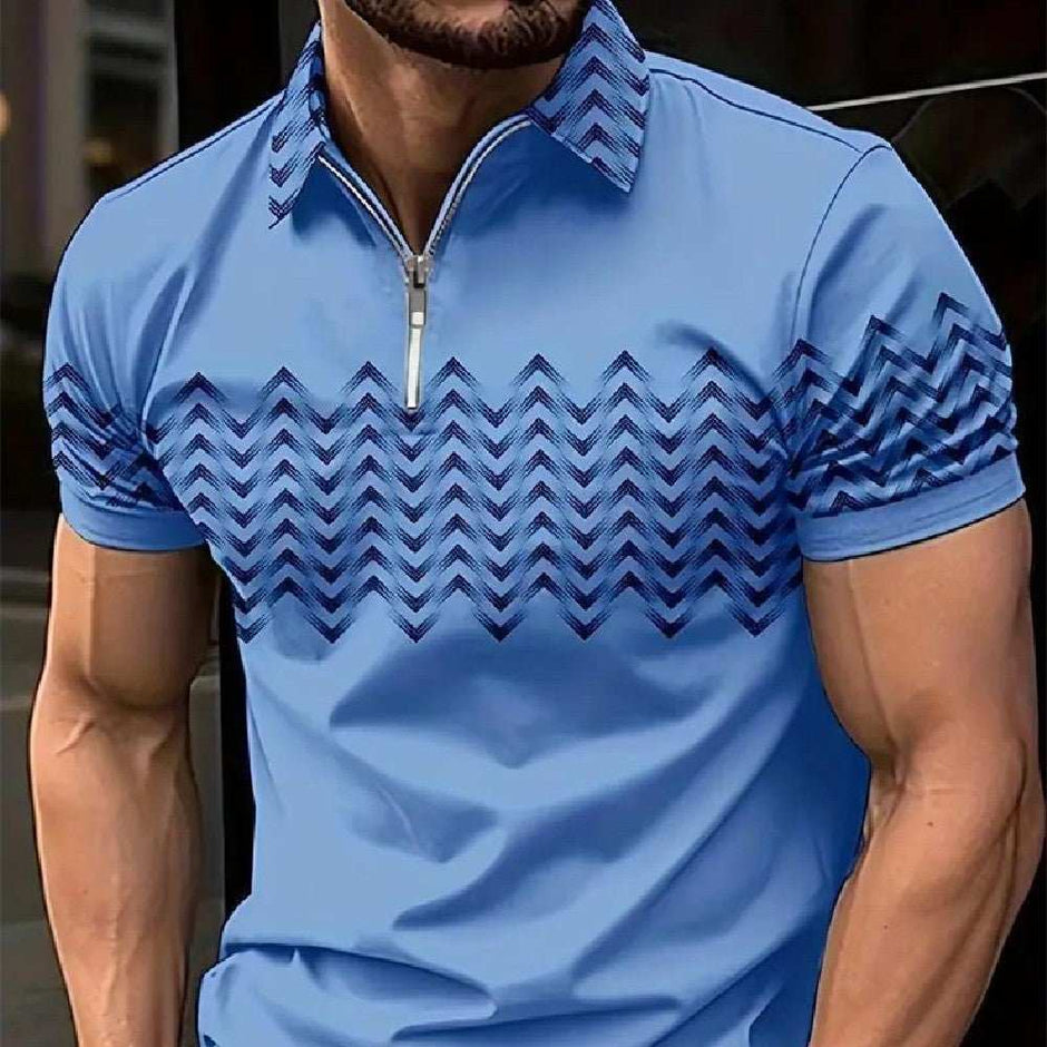 WELLTH HOUSE Printed Golf Shirt for Men - Wellth House