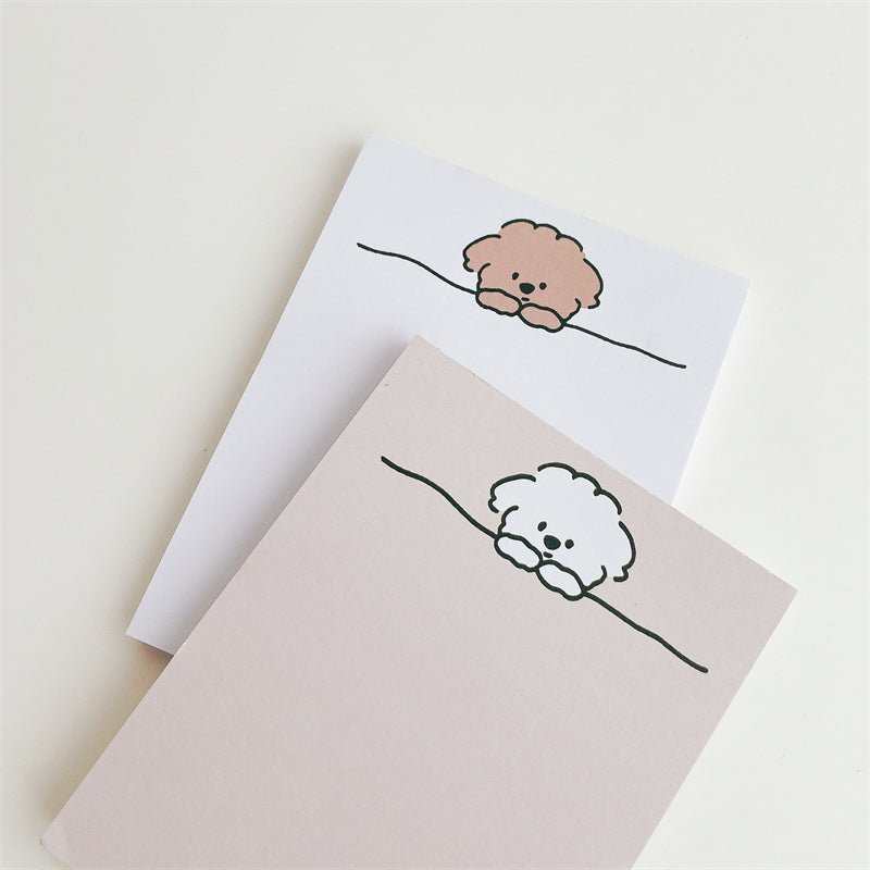 WELLTH HOUSE Cartoon Curly Puppy Non-Sticky Notepad - Wellth House
