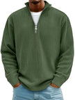 WELLTH HOUSE Men's Corduroy Zipper Collar Sweatshirt - Wellth House