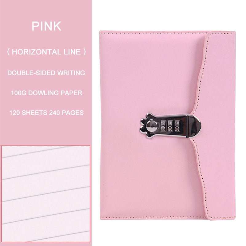 WELLTH HOUSE Diary Cipher Book With Lock - Wellth House