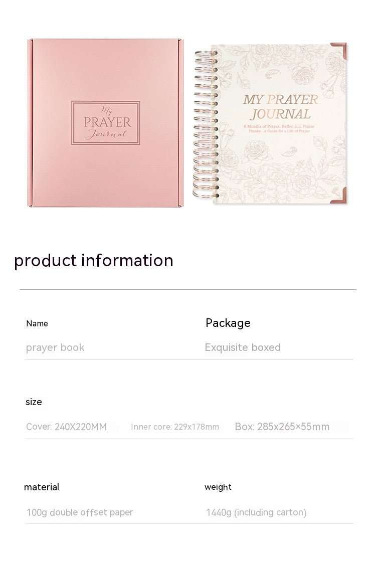 WELLTH HOUSE Prayer Book Full English Prayer Journal - Wellth House