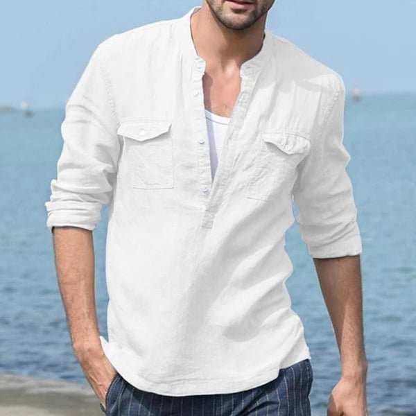 WELLTH HOUSE Long Sleeve Cotton Shirt Men - Wellth House