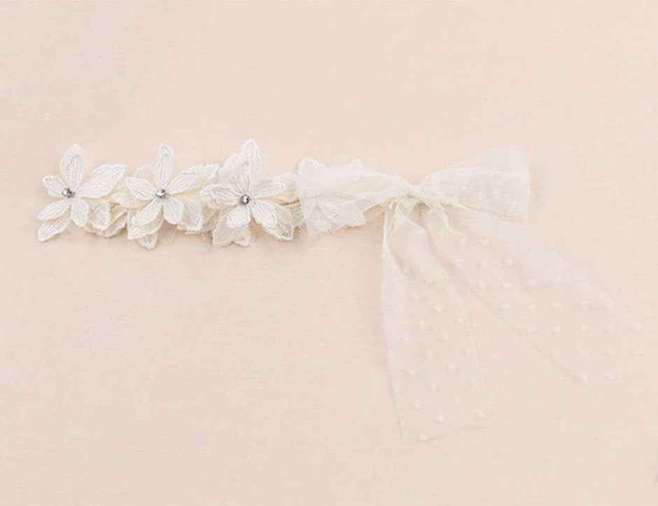 WELLTH HOUSE Baby Girls Bow Knot Lace Headband - Wellth House
