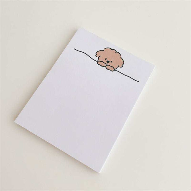 WELLTH HOUSE Cartoon Curly Puppy Non-Sticky Notepad - Wellth House