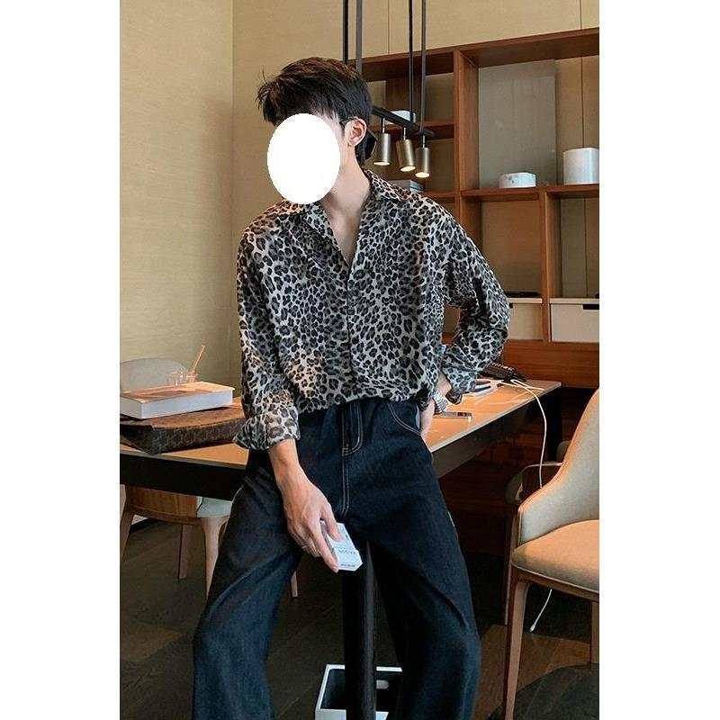 WELLTH HOUSE Ruffle Printed Long Sleeve Shirt Men - Wellth House