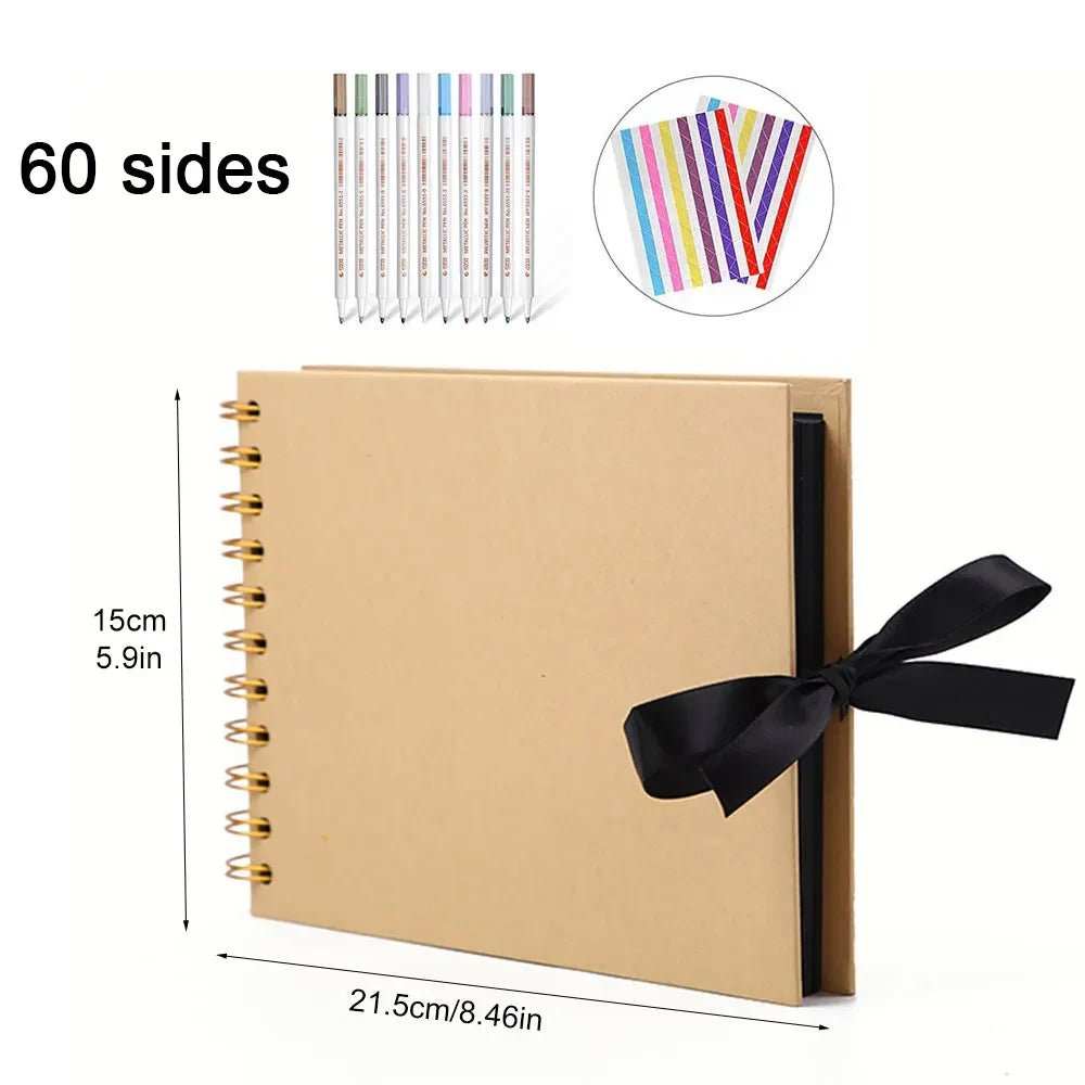 WELLTH HOUSE DIY Black Kraft Paper Scrapbook Album - Wellth House