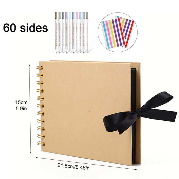 WELLTH HOUSE DIY Black Kraft Paper Scrapbook Album - Wellth House