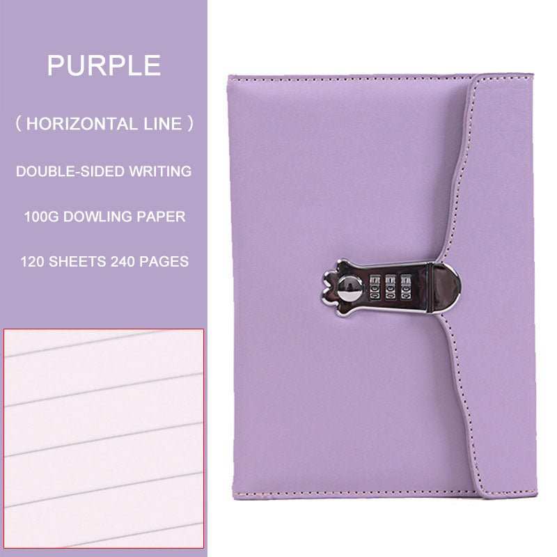 WELLTH HOUSE Diary Cipher Book With Lock - Wellth House