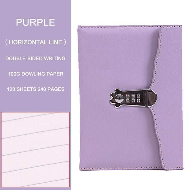 WELLTH HOUSE Diary Cipher Book With Lock - Wellth House