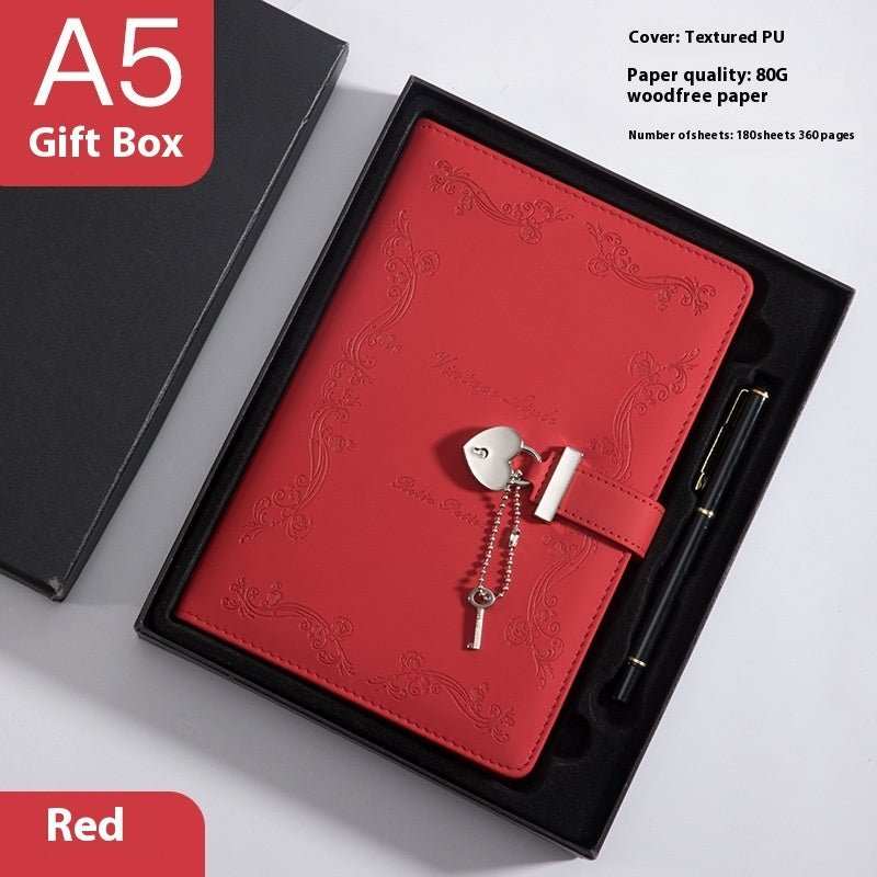 WELLTH HOUSE PU Creative Lock Diary Book - Wellth House