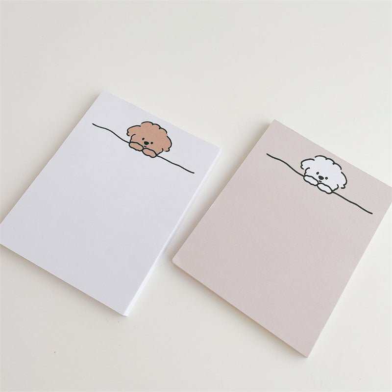 WELLTH HOUSE Cartoon Curly Puppy Non-Sticky Notepad - Wellth House