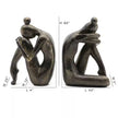 WELLTH HOUSE Girl Thinker Resin Bookends Bronze - Wellth House