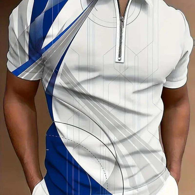 WELLTH HOUSE Printed Golf Shirt for Men - Wellth House