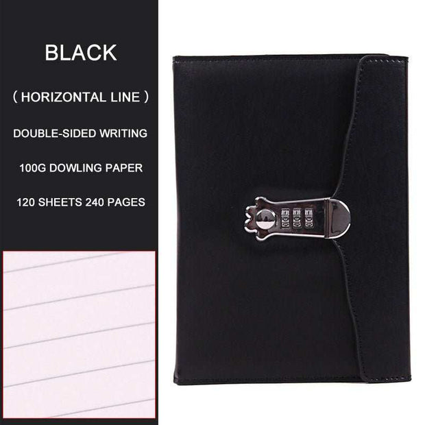 WELLTH HOUSE Diary Cipher Book With Lock - Wellth House