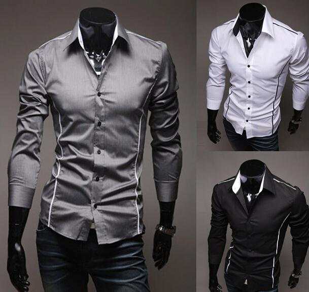 WELLTH HOUSE Printed Cotton Slim Shirt Men Long Sleeve - Wellth House