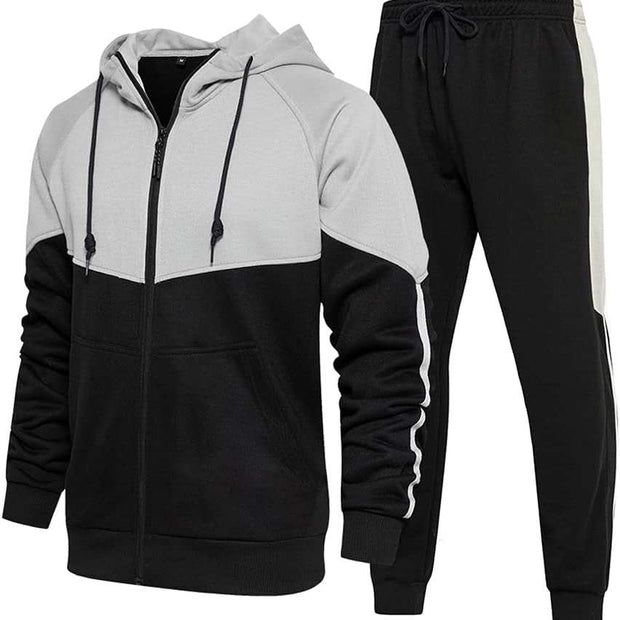 WELLTH HOUSE Men's Hooded Athletic Tracksuit Set - Wellth House