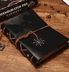 WELLTH HOUSE Vintage Pirate Ship Leather Journal - Wellth House