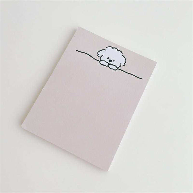WELLTH HOUSE Cartoon Curly Puppy Non-Sticky Notepad - Wellth House