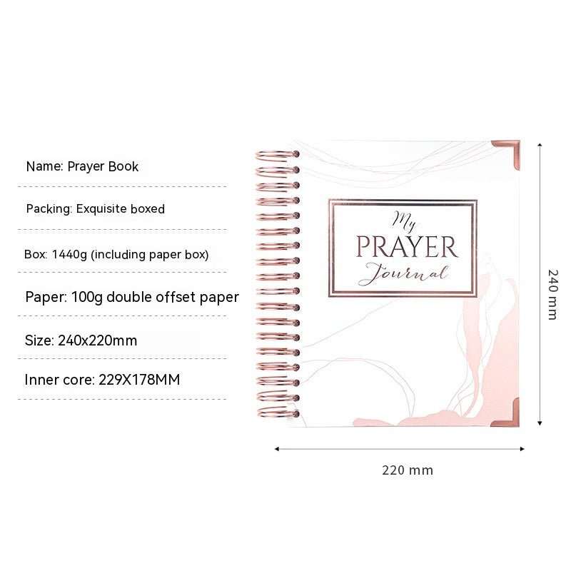 WELLTH HOUSE Prayer Book Full English Prayer Journal - Wellth House