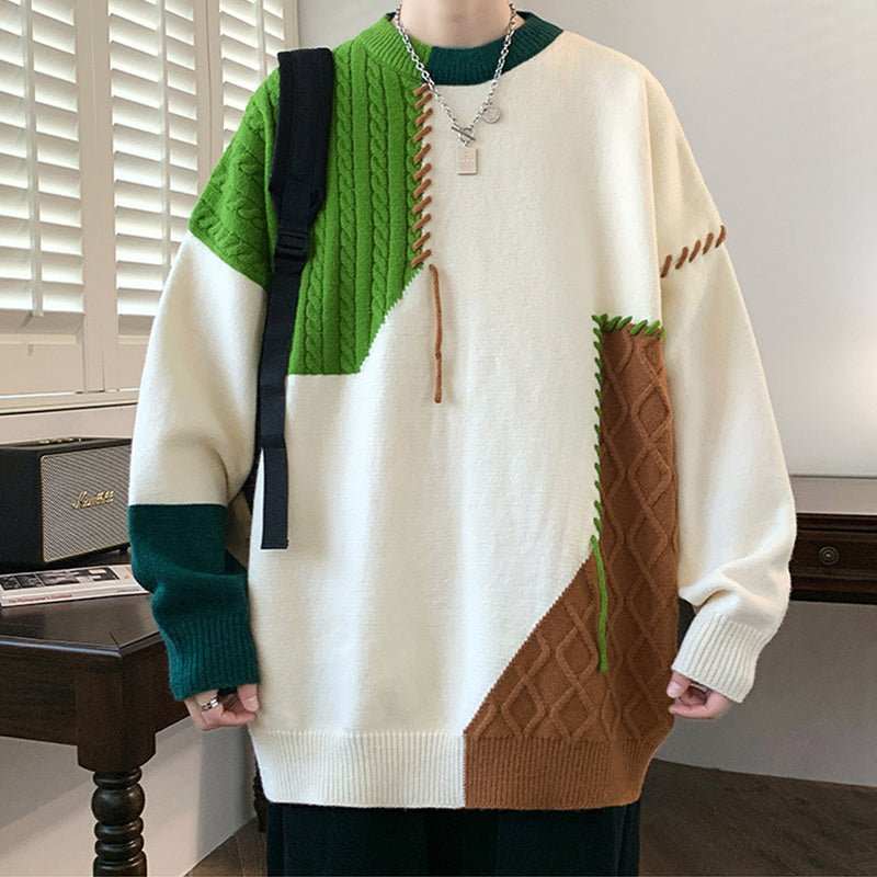 WELLTH HOUSE Men's Colorblock Pullover Knit Sweater - Wellth House