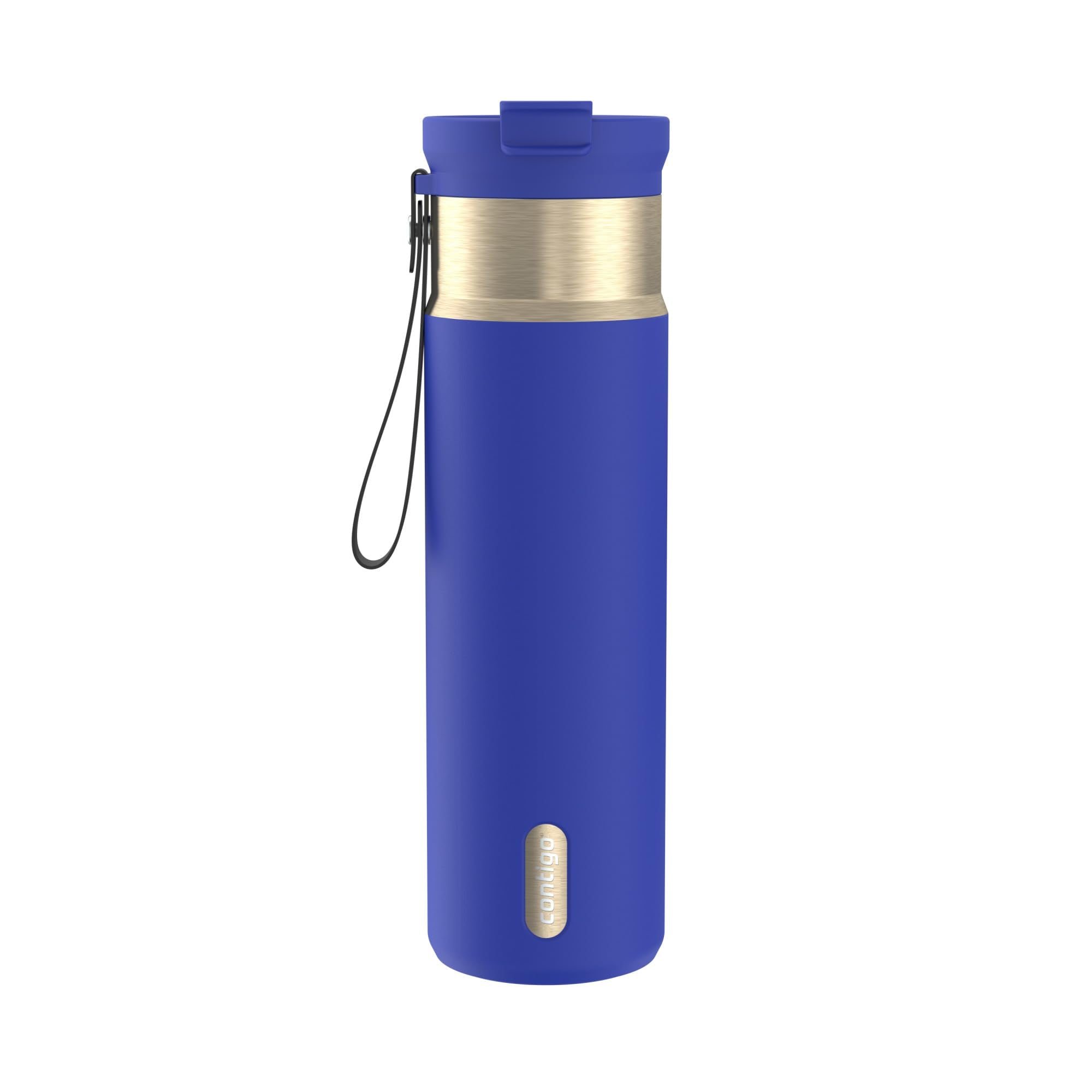 Contigo DualSip 24 oz Stainless Steel Vacuum-Insulated Water Bottle with Carry Strap & 2-in-1 Leakproof Lid (Straw or Spout), BPA-Free & Lead-Free, Dishwasher Safe