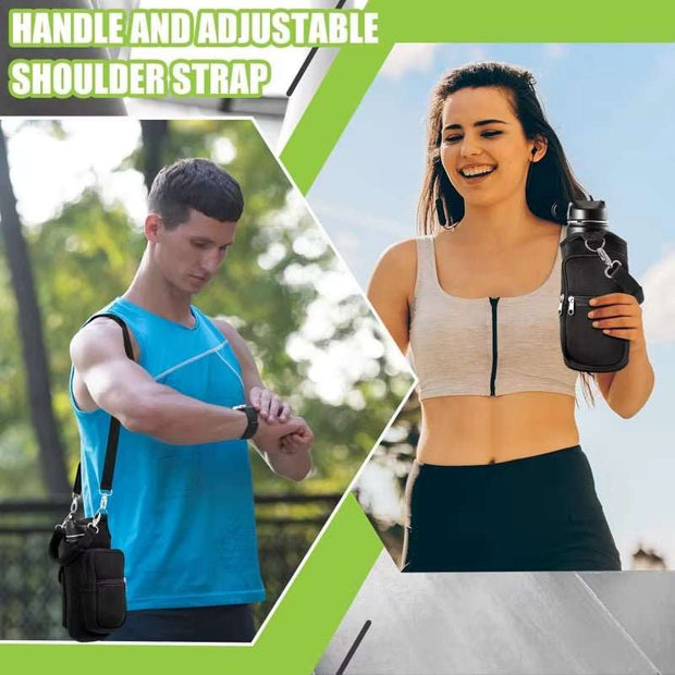 WELLTH HOUSE Magnetic Gym Water Bottle Holder Bag - Wellth House