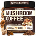 Rasstenix Mushroom Coffee Organic - 9 Mushroom Adaptogen Mix with Lion's Mane Chaga and Reishi