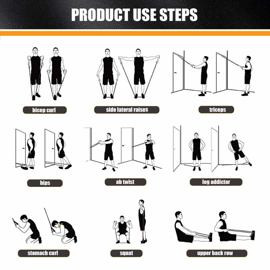 WELLTH HOUSE Resistance Bands with Handles Set - Wellth House