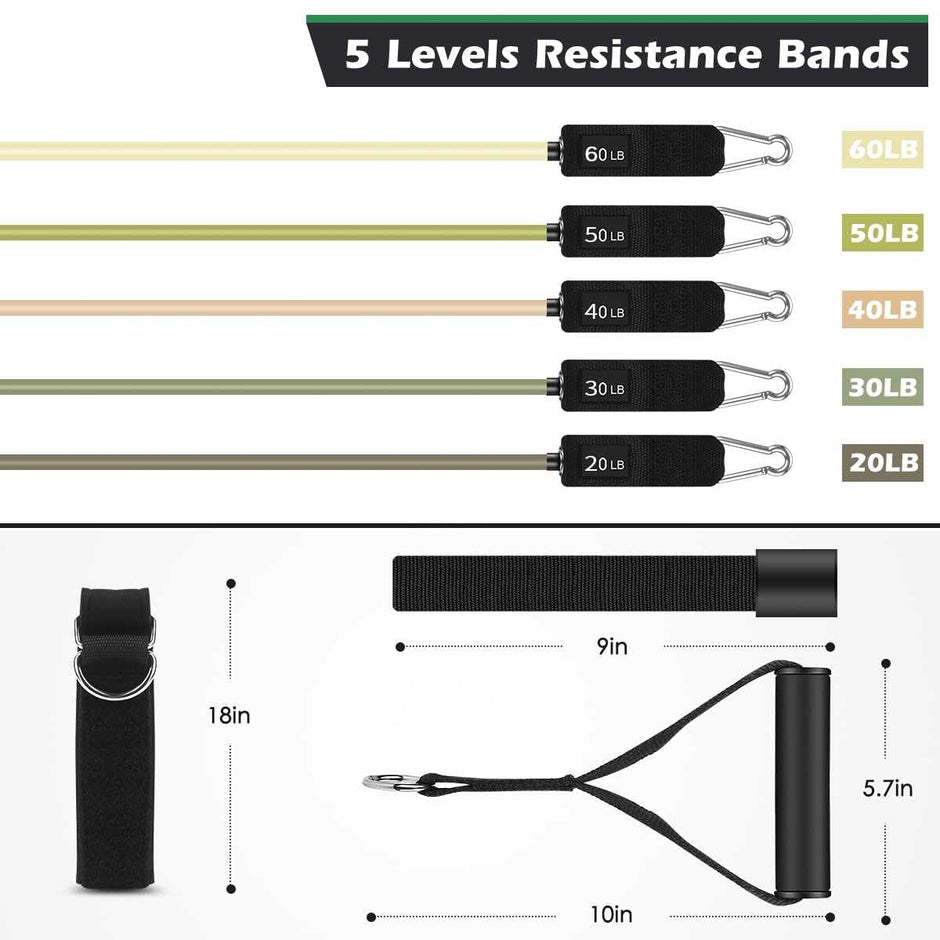 WELLTH HOUSE Resistance Bands with Handles Set - Wellth House
