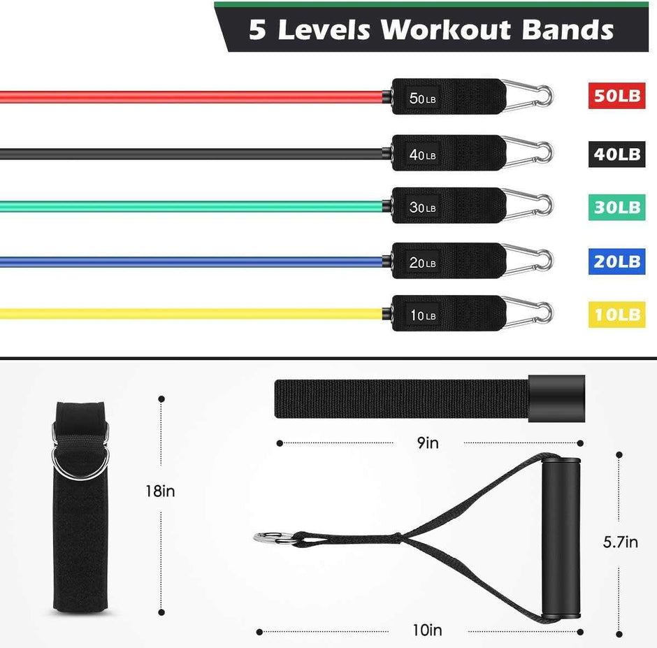 WELLTH HOUSE Resistance Bands with Handles Set - Wellth House
