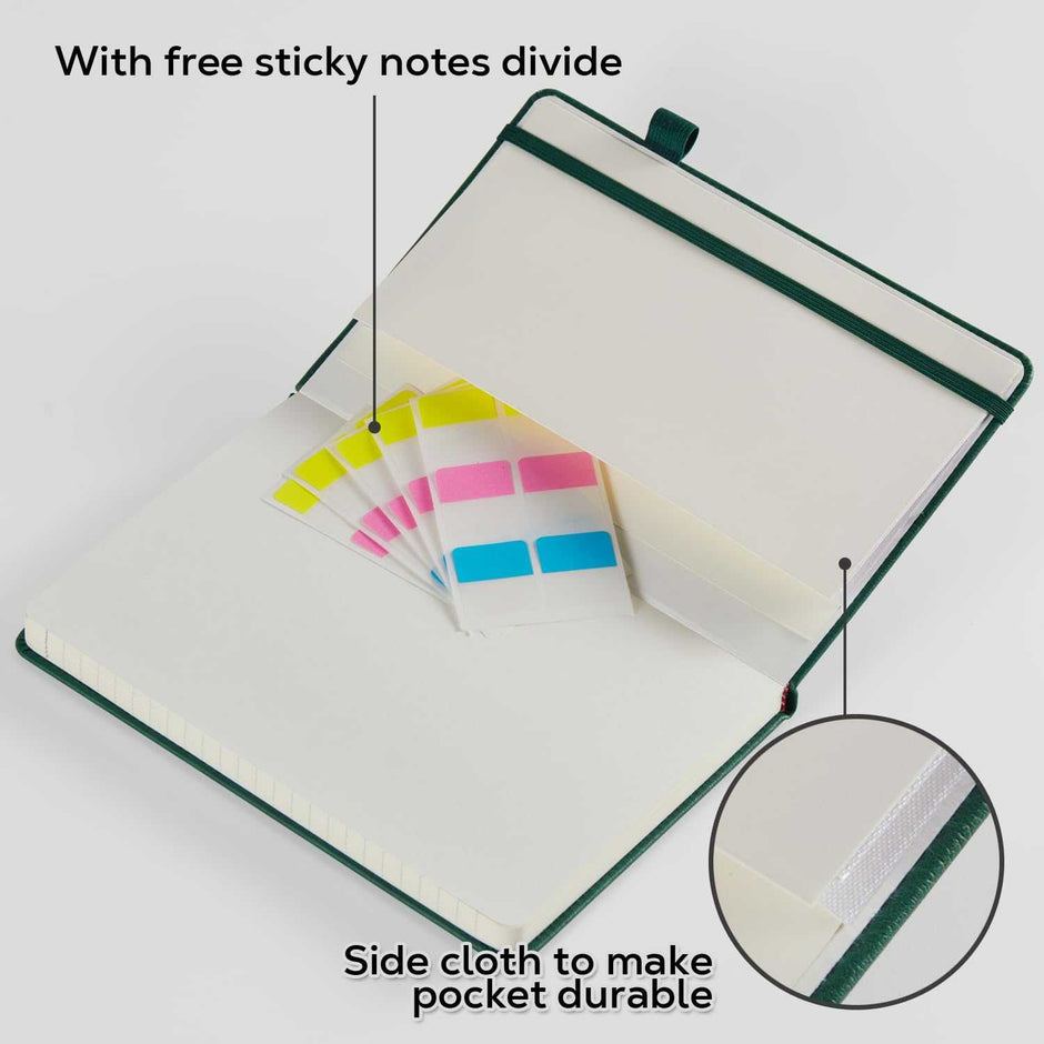 WELLTH HOUSE A5 Leather Hardcover Journal Notebook - Wellth House
