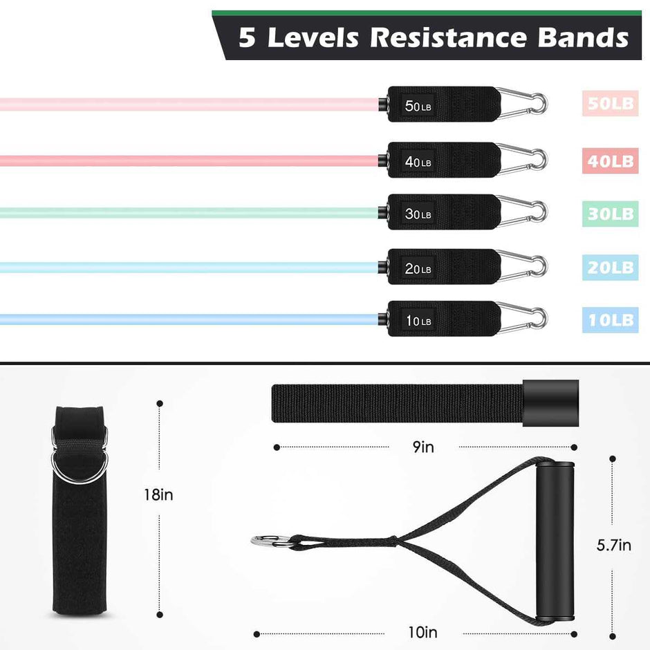 WELLTH HOUSE Resistance Bands with Handles Set - Wellth House