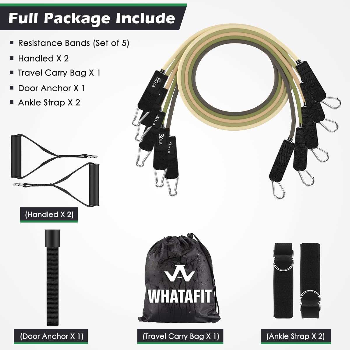 WELLTH HOUSE Resistance Bands with Handles Set - Wellth House