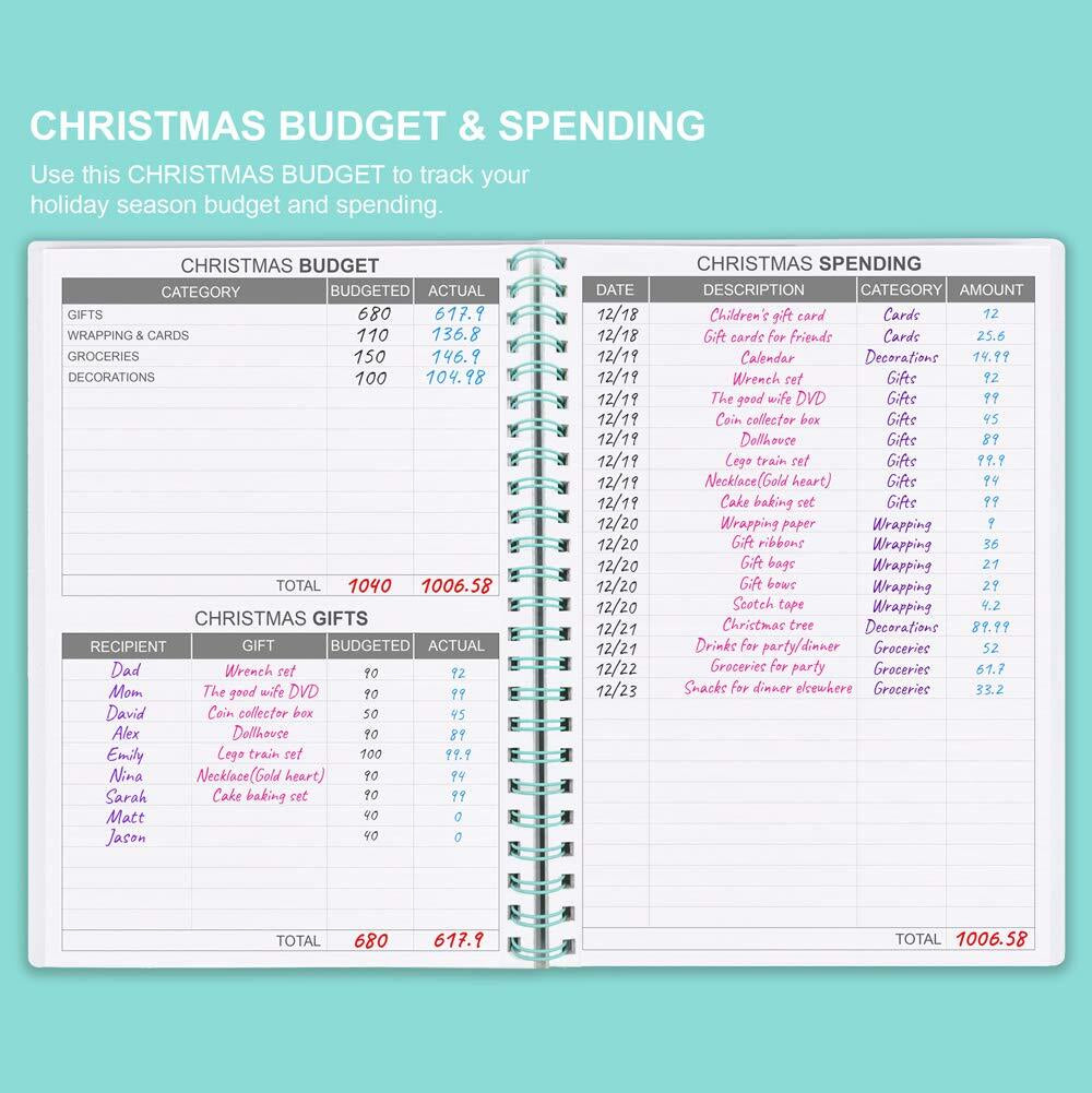 Undated Budget Planner Monthly Finance Organizer with Expense Tracker Notebook