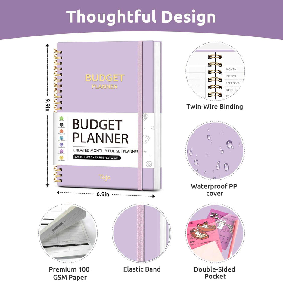 WELLTH HOUSE Budget Planner Expense Tracker Book - Wellth House
