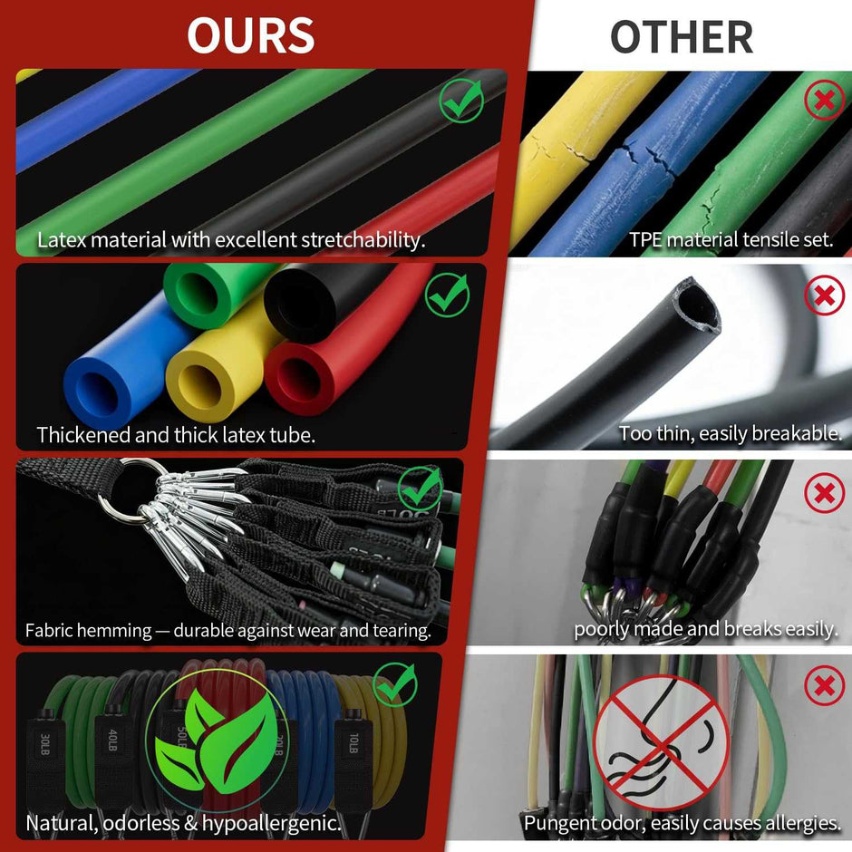 WELLTH HOUSE Resistance Bands with Handles Set - Wellth House