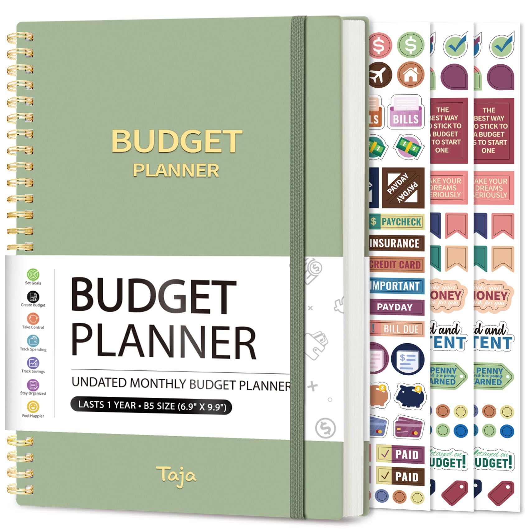 WELLTH HOUSE Budget Planner Expense Tracker Book - Wellth House