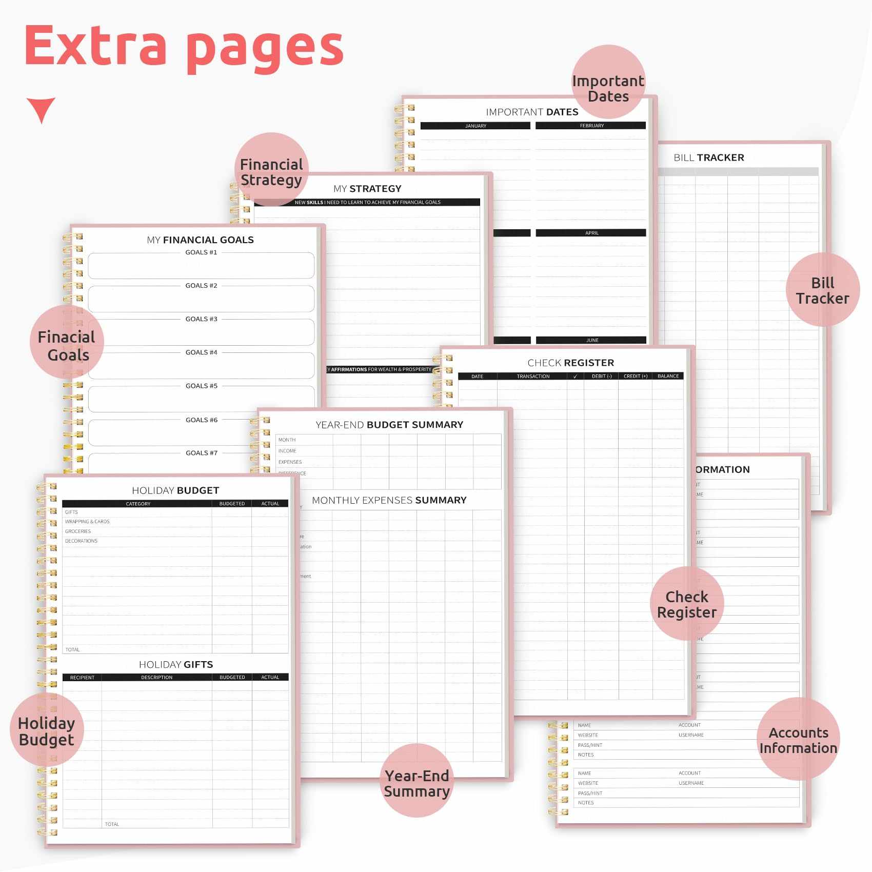 WELLTH HOUSE Budget Planner Expense Tracker Book - Wellth House
