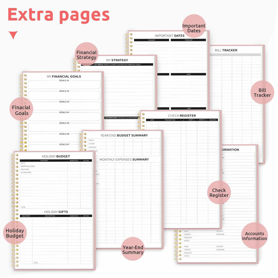 WELLTH HOUSE Budget Planner Expense Tracker Book - Wellth House